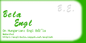 bela engl business card